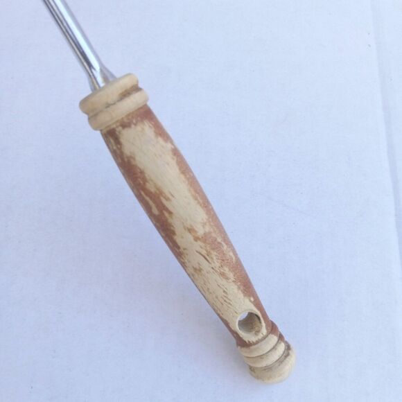 Vintage Ekco Measuring Serving Spoon-Pour Spout-Stainless Steel-Wood Handle- - Picture 7 of 7